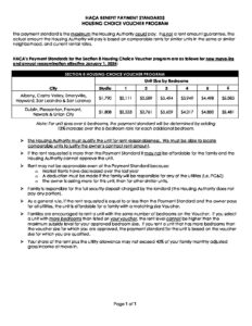 HACA Benefit Payment Standards 2024 Housing Authority Of County